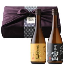 画像1: 宝山カジュアルセット ふろしき包み（芋焼酎 720ml 2本 富乃宝山 吉兆宝山） (1)