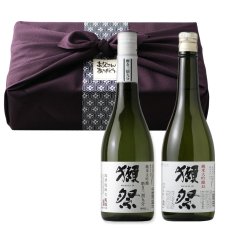 画像1: 獺祭カジュアルセット ふろしき包み（日本酒 720ml 2本 獺祭純米大吟醸 三割九分 45） (1)